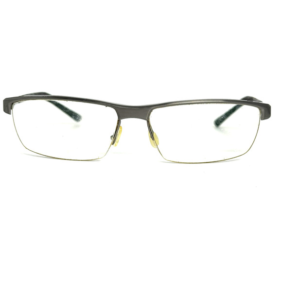 Nike 6052 201 Black Brown Titanium Half Rim Eyeglasses Frames 59-15 145 H19268 - Picture 1 of 7